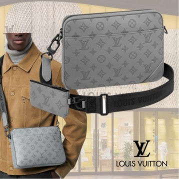 LOUIS VUITTON DUO メッセンジャー バッグ グレーM46104